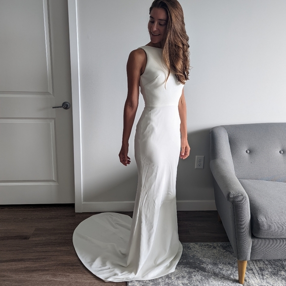 SOLD Chosen by One Day Cape Base Gown With Train! - Picture 2 of 4